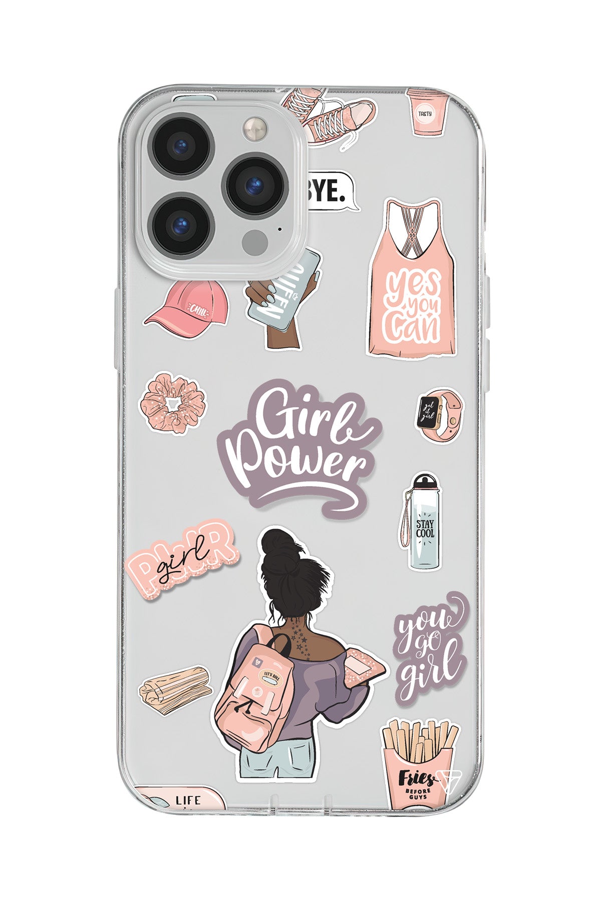 Girl Power Lansman Model İçi Kadife Silikon Telefon Kılıfı