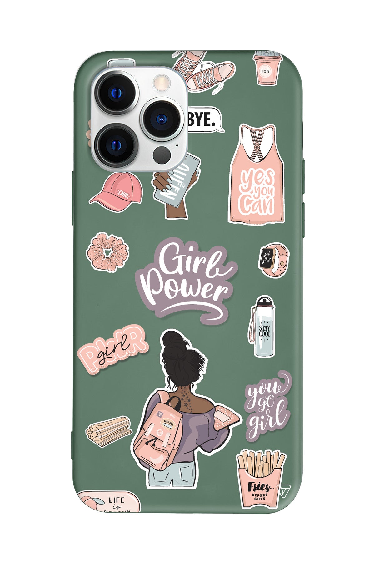 Girl Power Lansman Model İçi Kadife Silikon Telefon Kılıfı