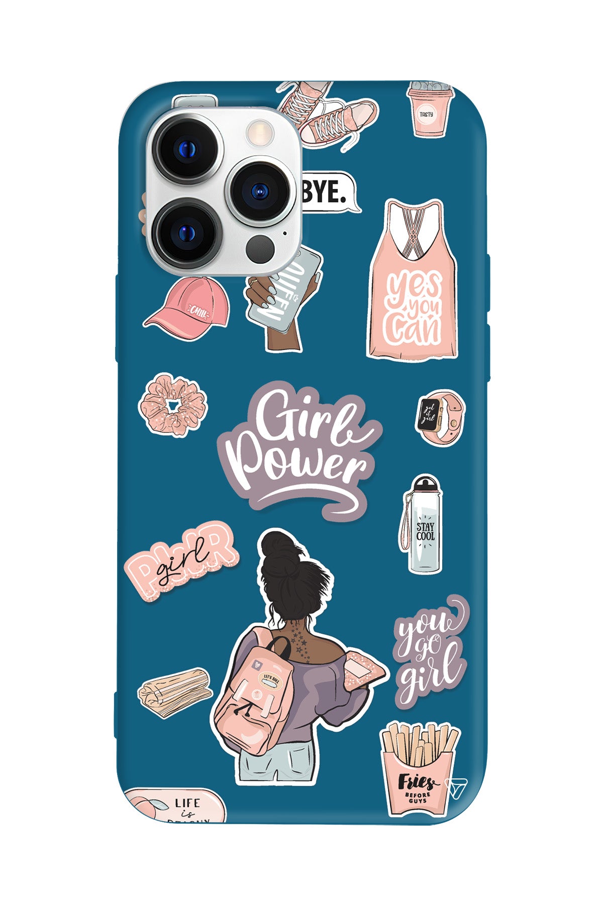 Girl Power Lansman Model İçi Kadife Silikon Telefon Kılıfı