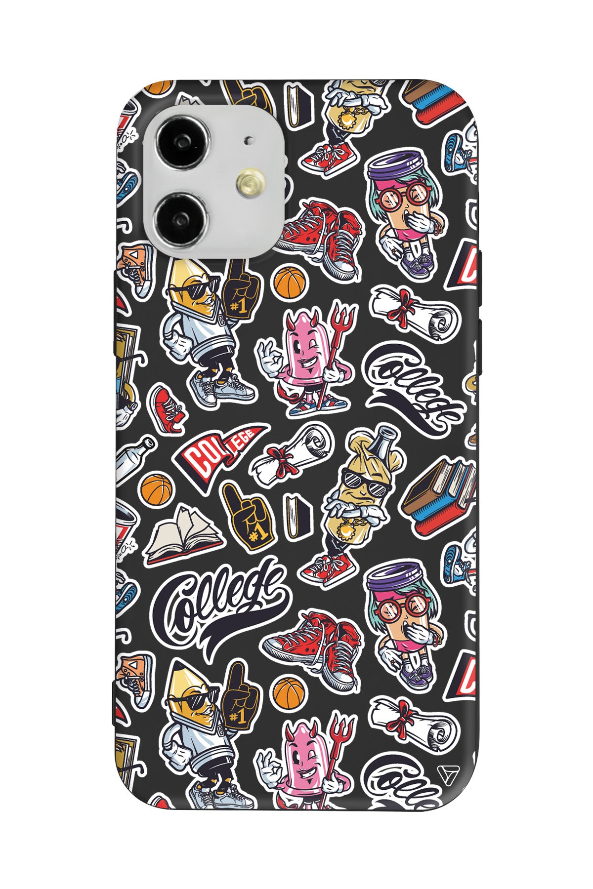 College Dream Lansman Model İçi Kadife Silikon Telefon Kılıfı