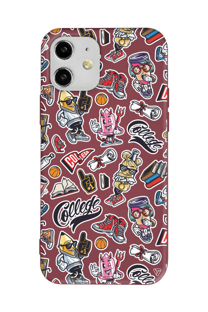 College Dream Lansman Model İçi Kadife Silikon Telefon Kılıfı