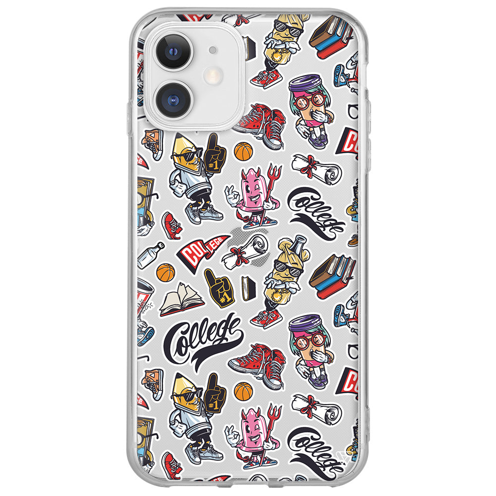 College Dream Lansman Model İçi Kadife Silikon Telefon Kılıfı