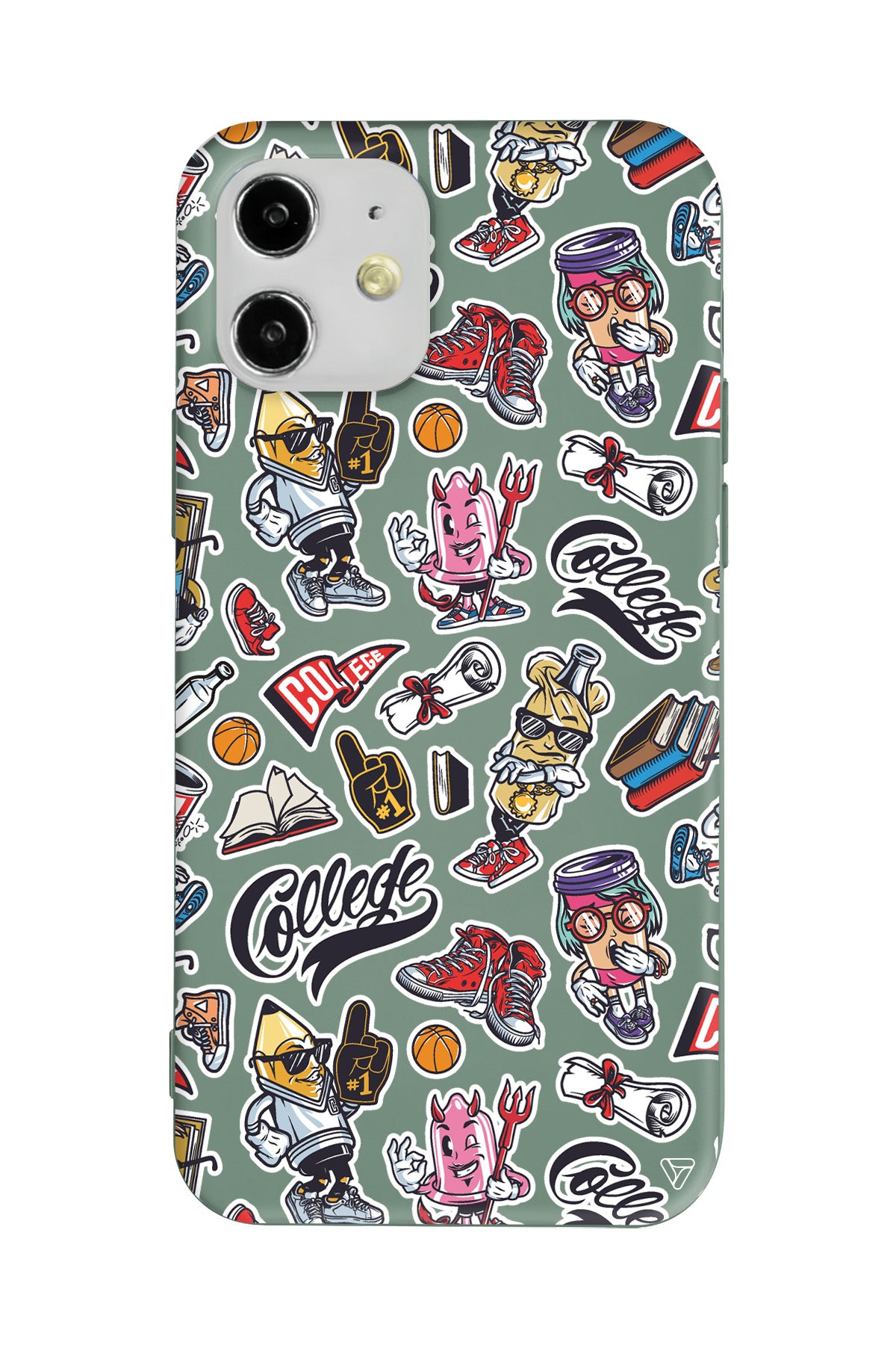 College Dream Lansman Model İçi Kadife Silikon Telefon Kılıfı