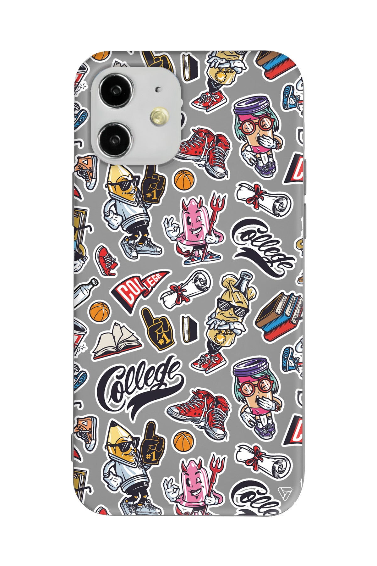 College Dream Lansman Model İçi Kadife Silikon Telefon Kılıfı