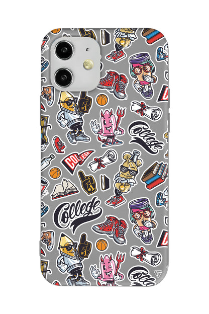 College Dream Lansman Model İçi Kadife Silikon Telefon Kılıfı