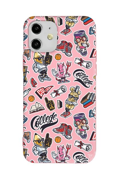 College Dream Lansman Model İçi Kadife Silikon Telefon Kılıfı