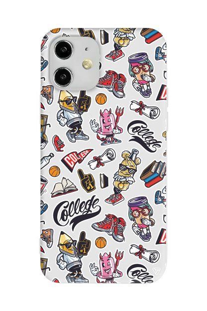 College Dream Lansman Model İçi Kadife Silikon Telefon Kılıfı