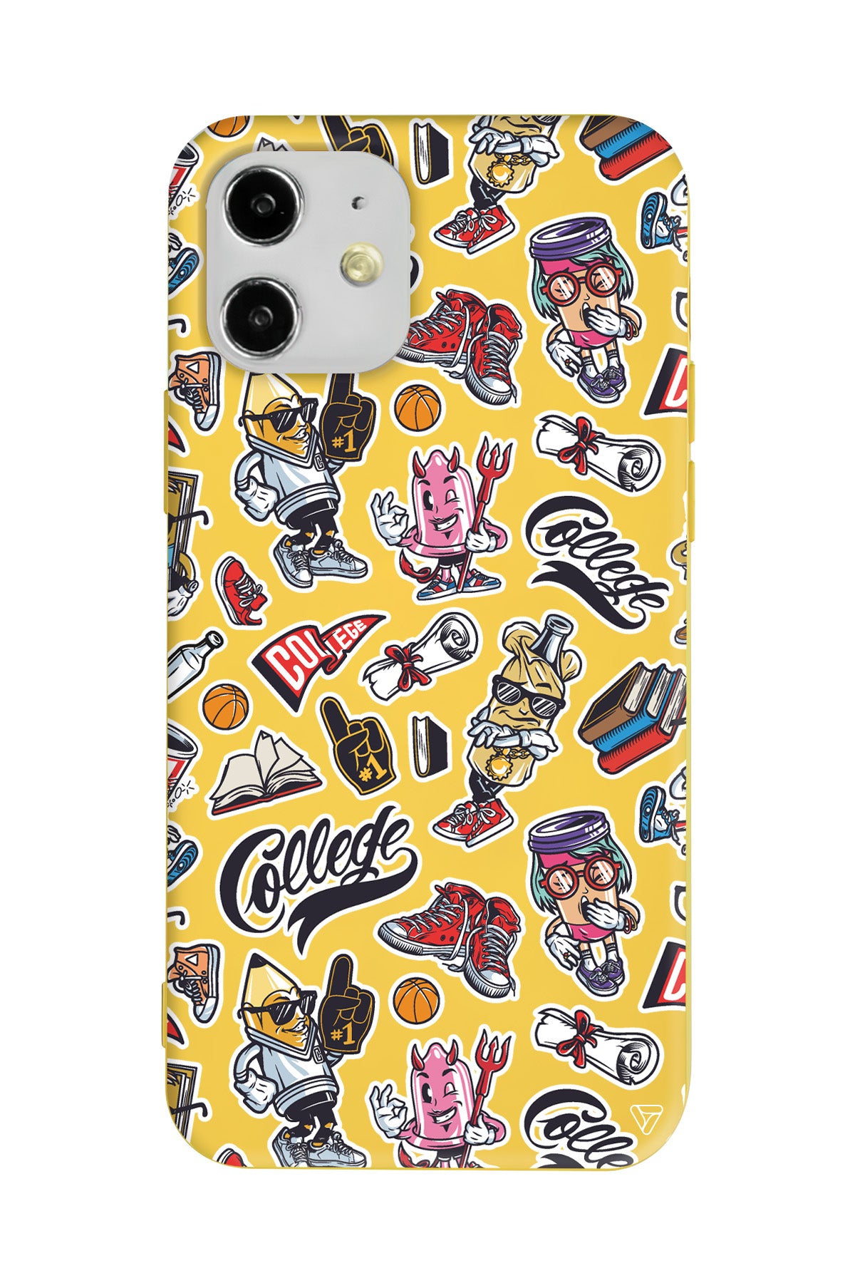 College Dream Lansman Model İçi Kadife Silikon Telefon Kılıfı