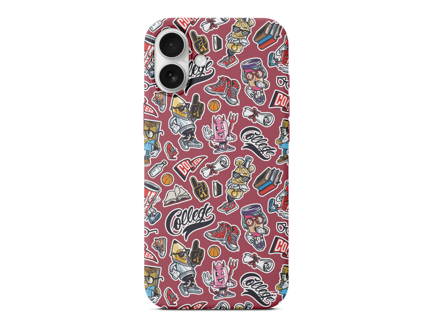 College Dream Lansman Model İçi Kadife Silikon Telefon Kılıfı