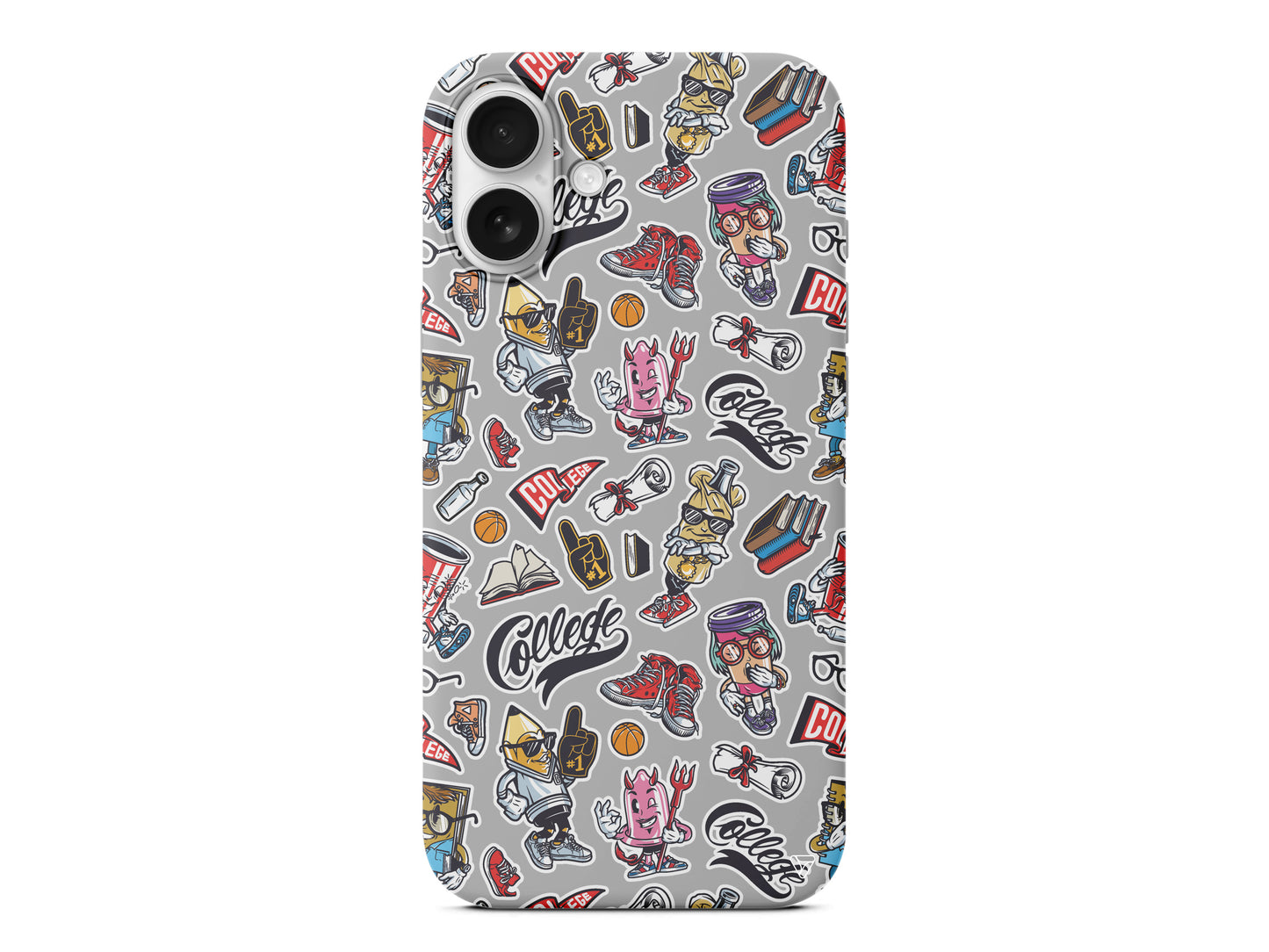 College Dream Lansman Model İçi Kadife Silikon Telefon Kılıfı