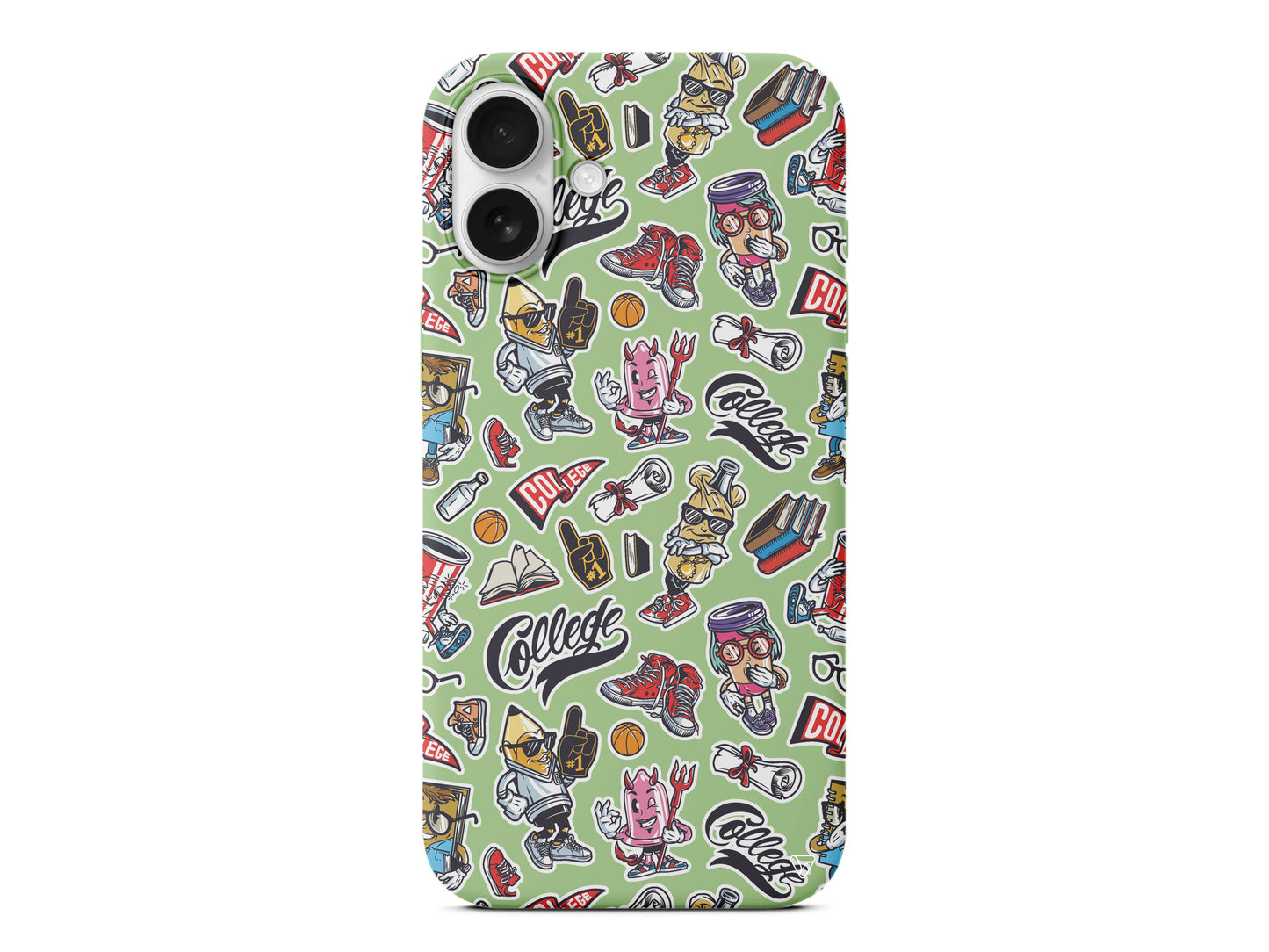 College Dream Lansman Model İçi Kadife Silikon Telefon Kılıfı