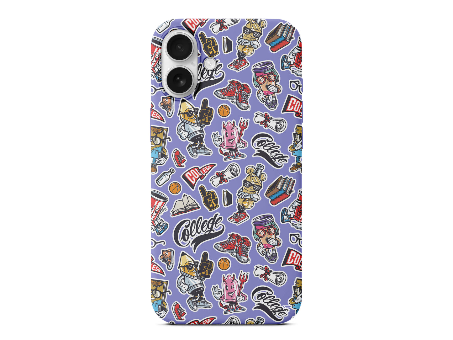 College Dream Lansman Model İçi Kadife Silikon Telefon Kılıfı