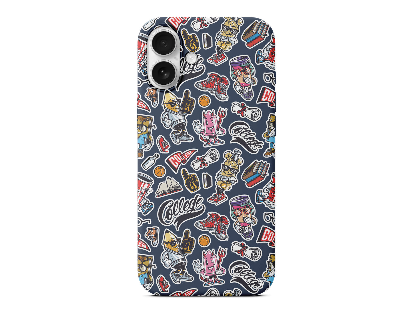 College Dream Lansman Model İçi Kadife Silikon Telefon Kılıfı