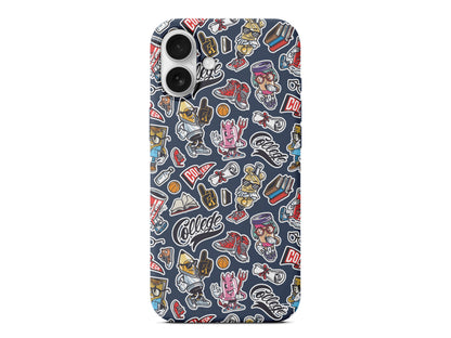 College Dream Lansman Model İçi Kadife Silikon Telefon Kılıfı