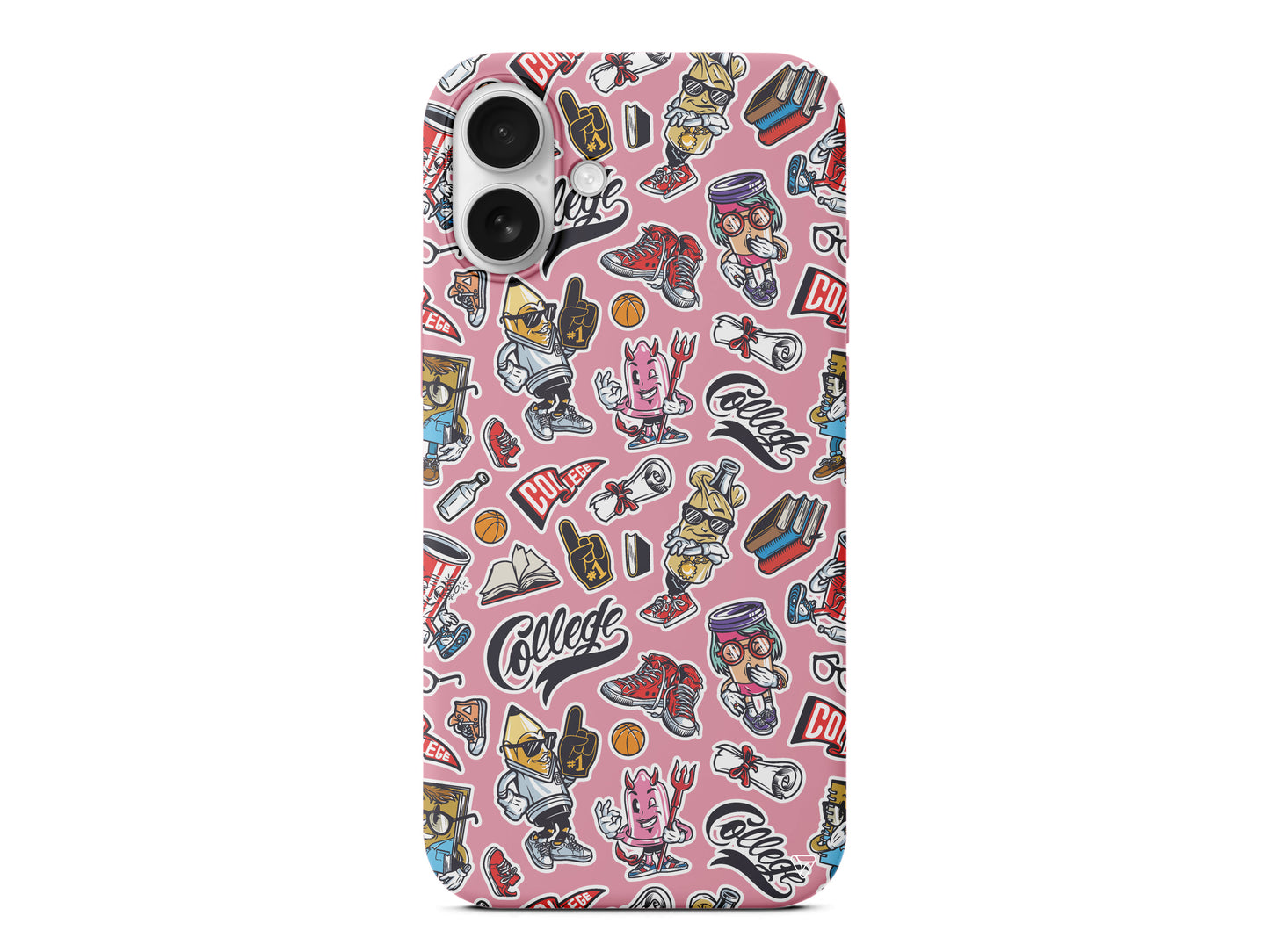 College Dream Lansman Model İçi Kadife Silikon Telefon Kılıfı