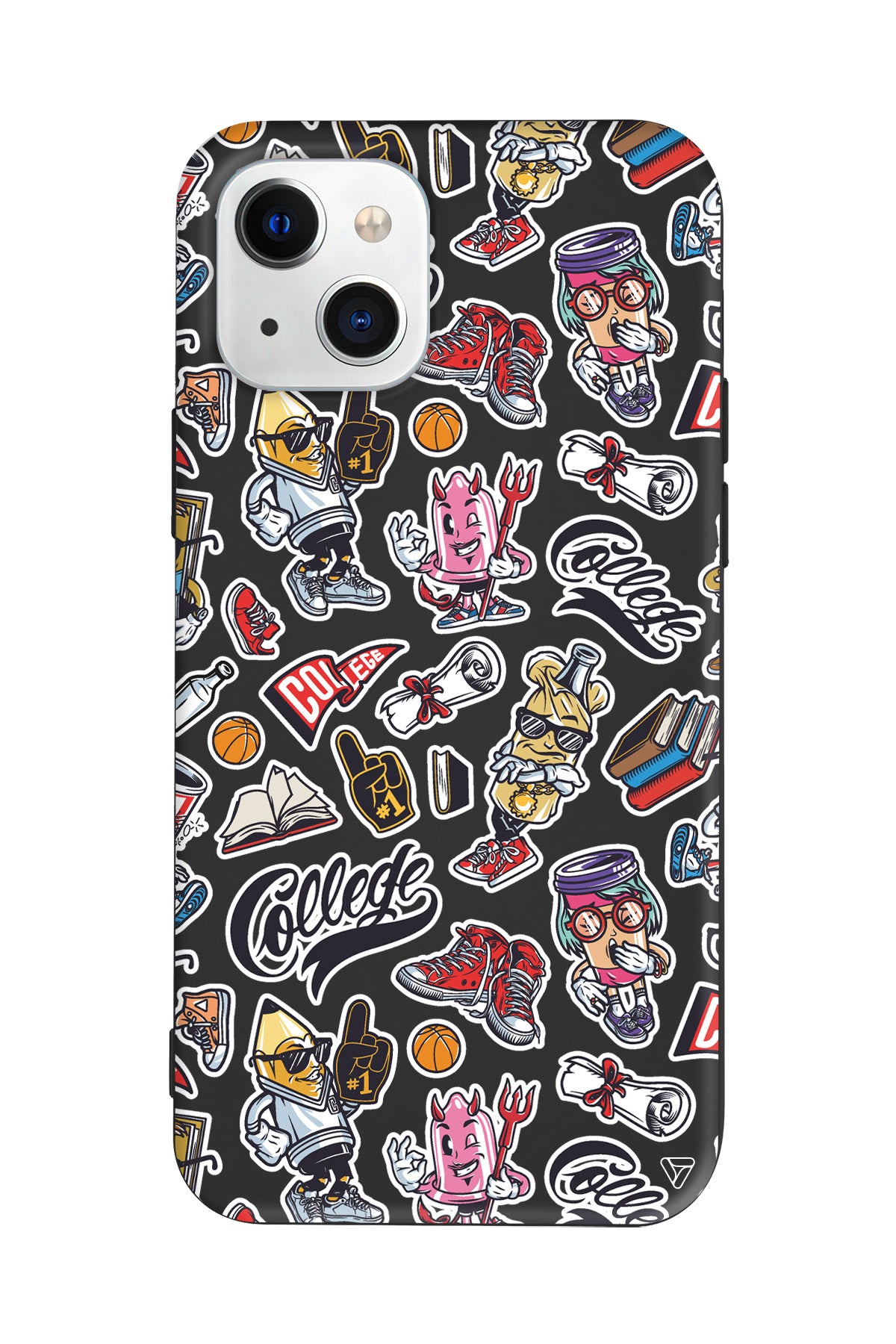 College Dream Lansman Model İçi Kadife Silikon Telefon Kılıfı