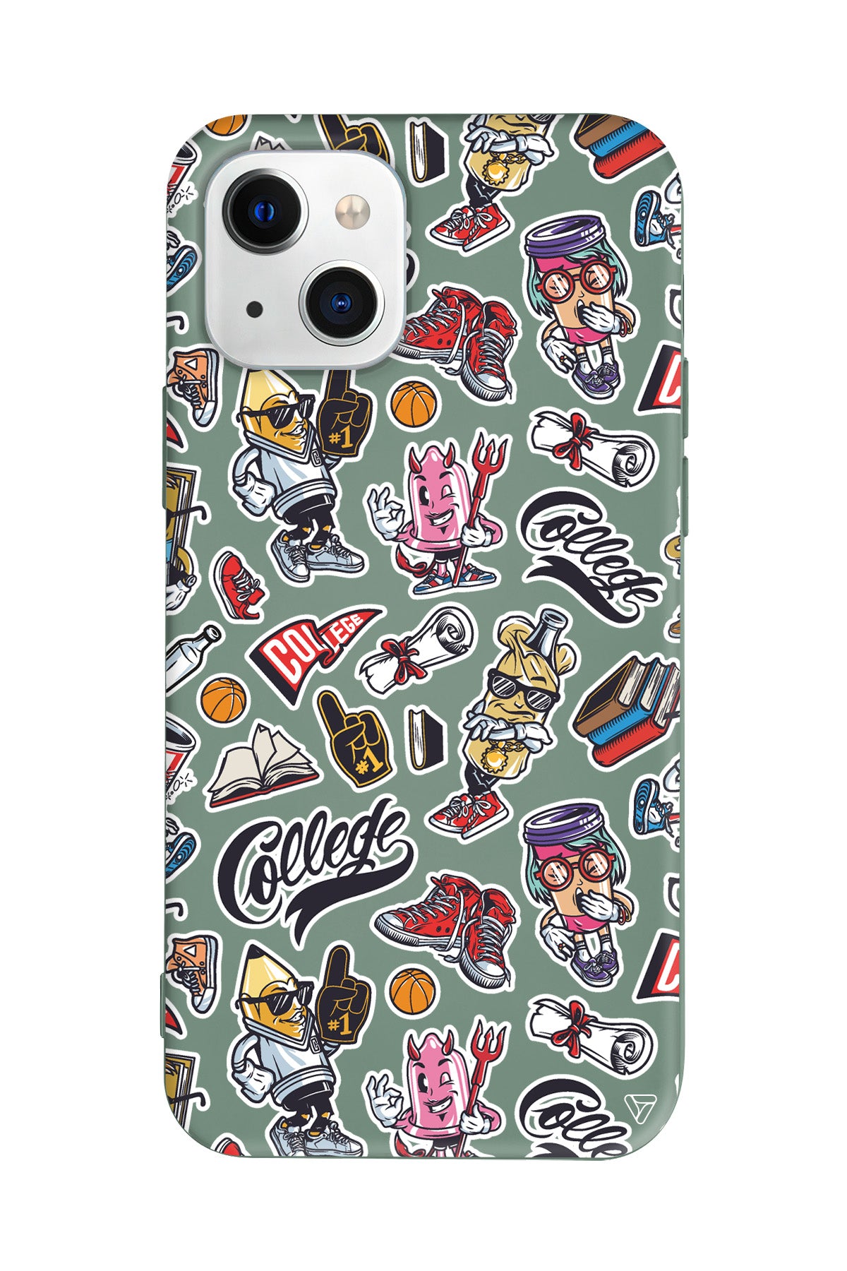 College Dream Lansman Model İçi Kadife Silikon Telefon Kılıfı