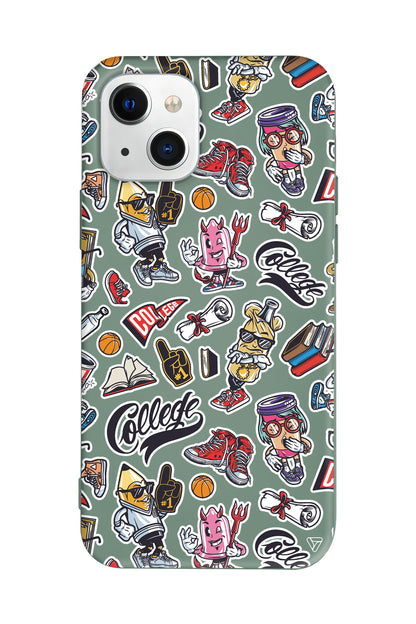 College Dream Lansman Model İçi Kadife Silikon Telefon Kılıfı