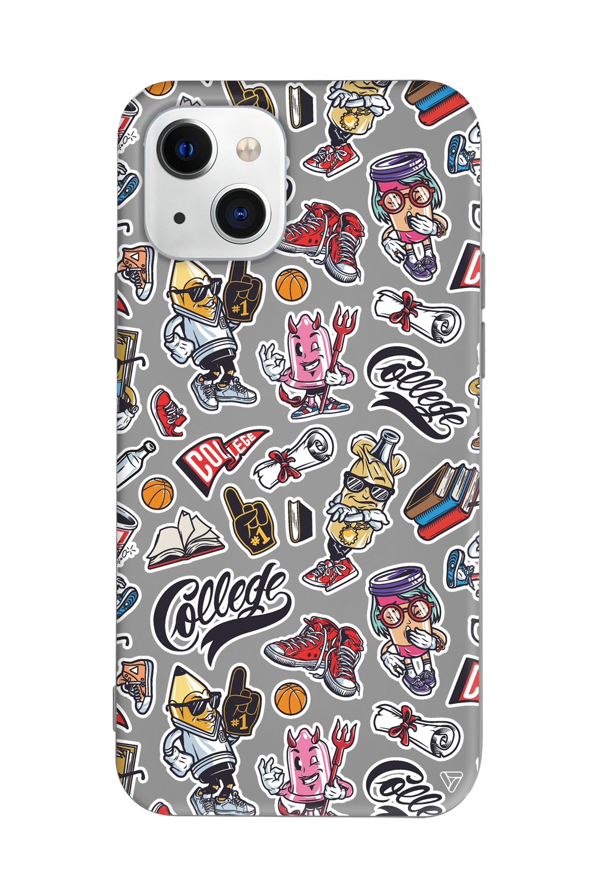 College Dream Lansman Model İçi Kadife Silikon Telefon Kılıfı