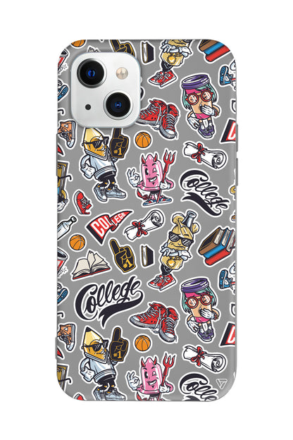 College Dream Lansman Model İçi Kadife Silikon Telefon Kılıfı