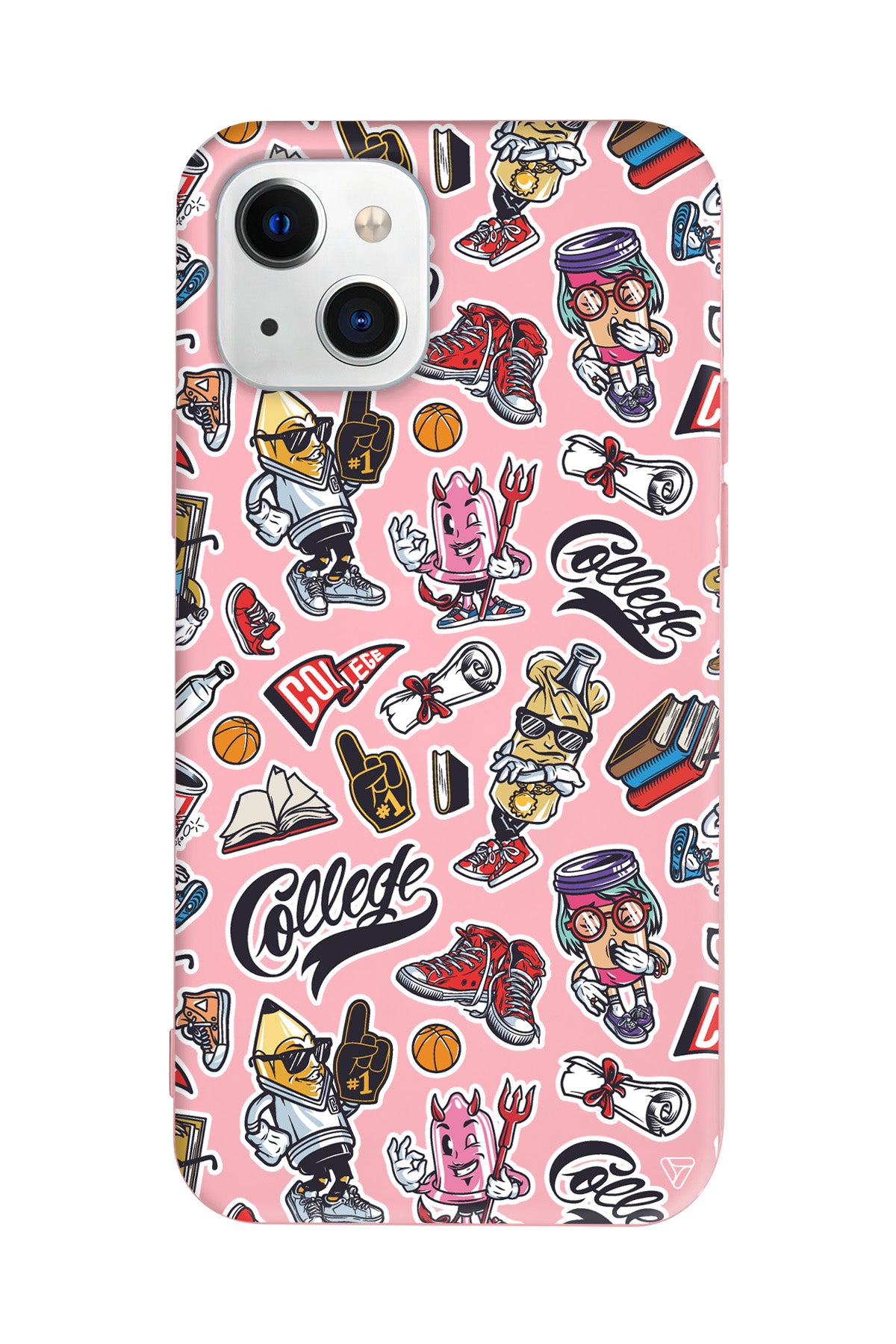 College Dream Lansman Model İçi Kadife Silikon Telefon Kılıfı