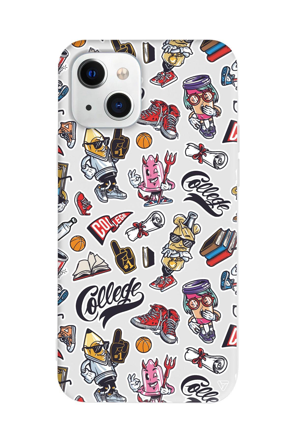 College Dream Lansman Model İçi Kadife Silikon Telefon Kılıfı