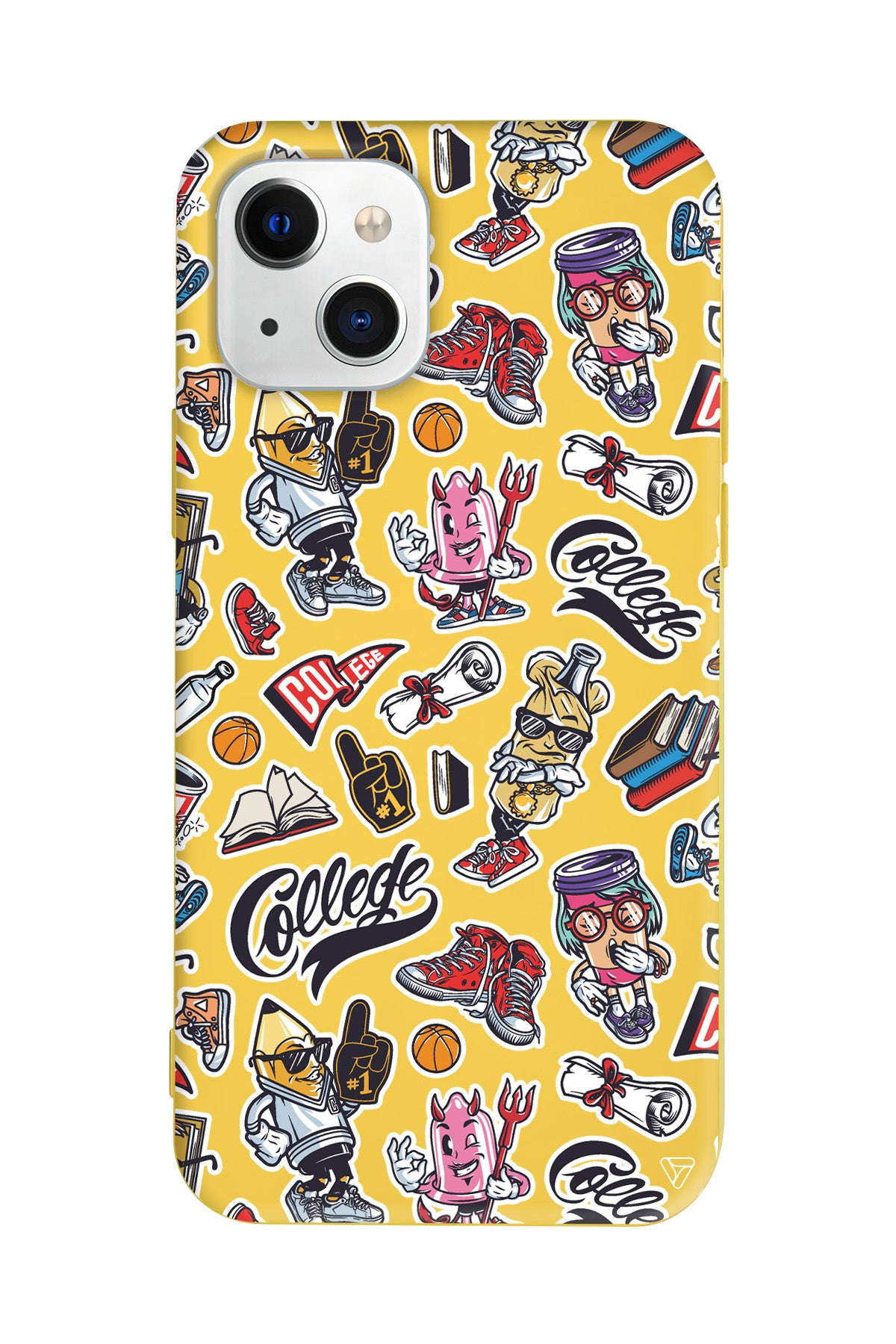 College Dream Lansman Model İçi Kadife Silikon Telefon Kılıfı