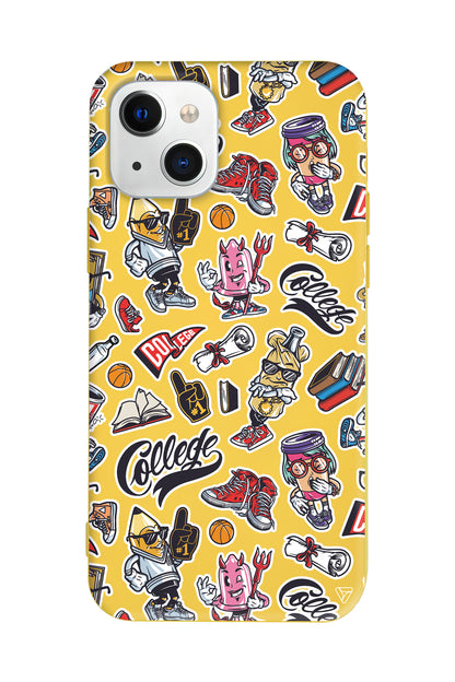 College Dream Lansman Model İçi Kadife Silikon Telefon Kılıfı