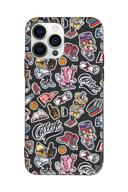 College Dream Lansman Model İçi Kadife Silikon Telefon Kılıfı