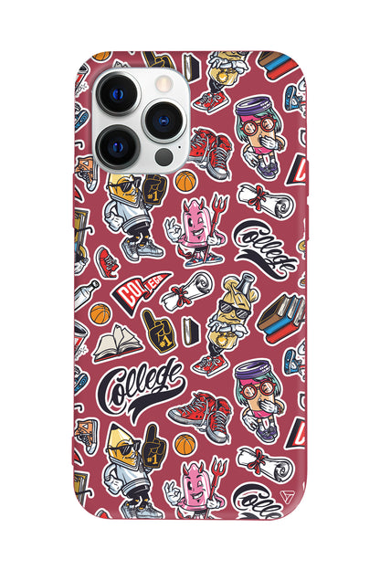 College Dream Lansman Model İçi Kadife Silikon Telefon Kılıfı