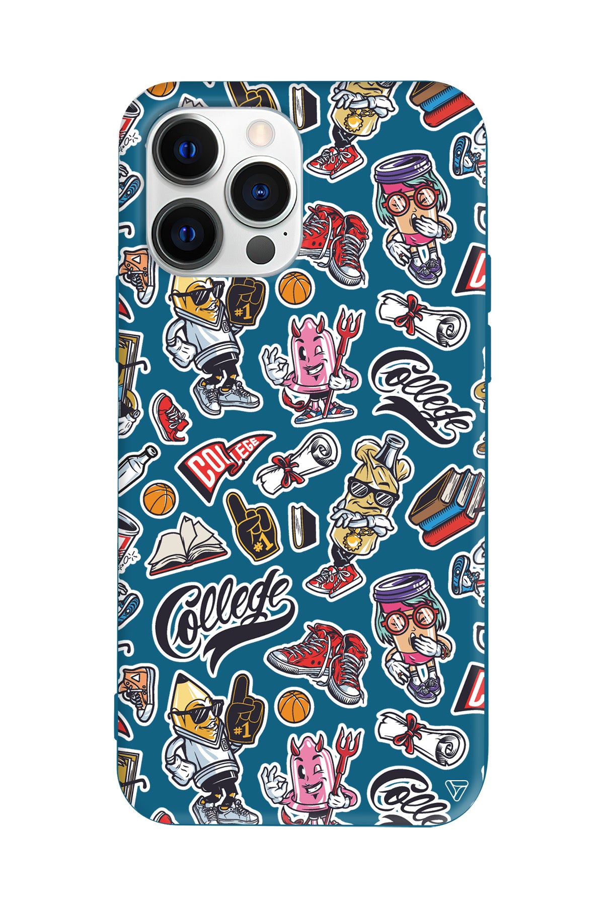 College Dream Lansman Model İçi Kadife Silikon Telefon Kılıfı