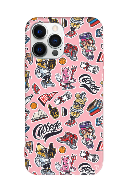 College Dream Lansman Model İçi Kadife Silikon Telefon Kılıfı