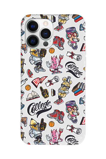 College Dream Lansman Model İçi Kadife Silikon Telefon Kılıfı