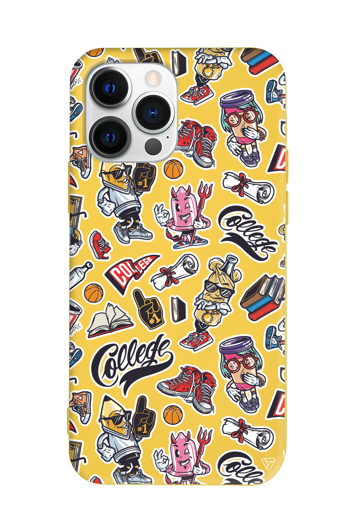 College Dream Lansman Model İçi Kadife Silikon Telefon Kılıfı