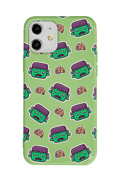 Frankenstein Lansman Model İçi Kadife Silikon Telefon Kılıfı