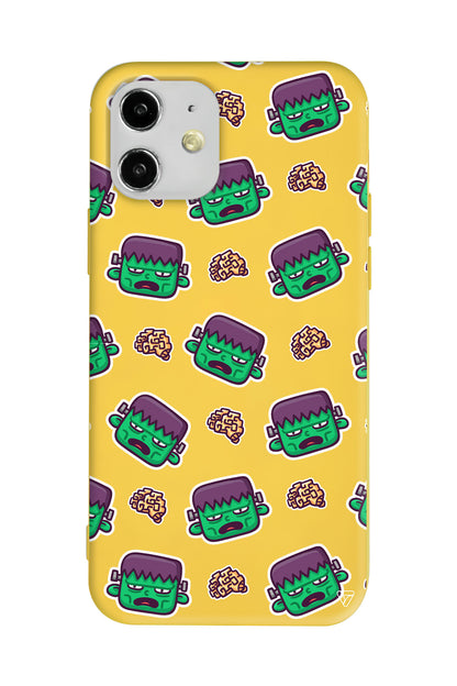 Frankenstein Lansman Model İçi Kadife Silikon Telefon Kılıfı