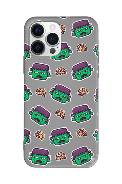 Frankenstein Lansman Model İçi Kadife Silikon Telefon Kılıfı