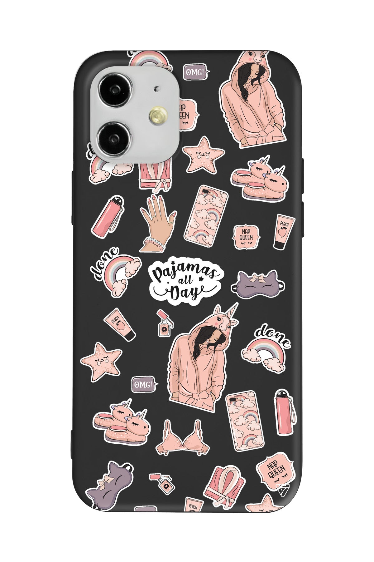 Pajamas All Day Lansman Model İçi Kadife Silikon Telefon Kılıfı