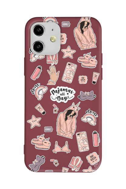 Pajamas All Day Lansman Model İçi Kadife Silikon Telefon Kılıfı
