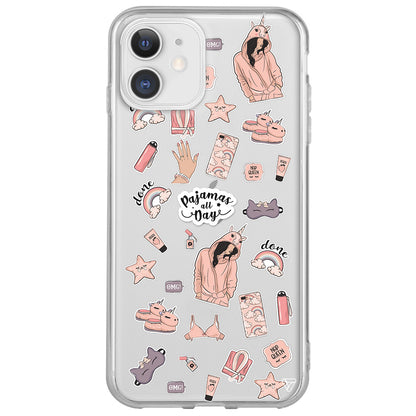 Pajamas All Day Lansman Model İçi Kadife Silikon Telefon Kılıfı