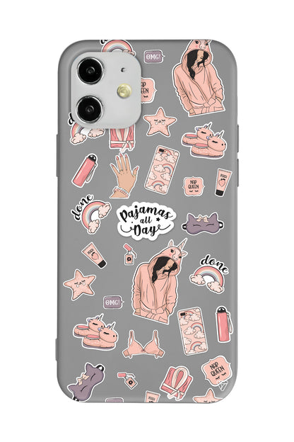 Pajamas All Day Lansman Model İçi Kadife Silikon Telefon Kılıfı