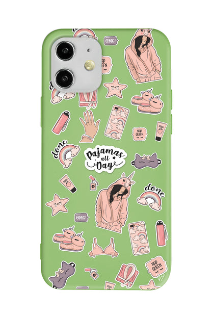 Pajamas All Day Lansman Model İçi Kadife Silikon Telefon Kılıfı