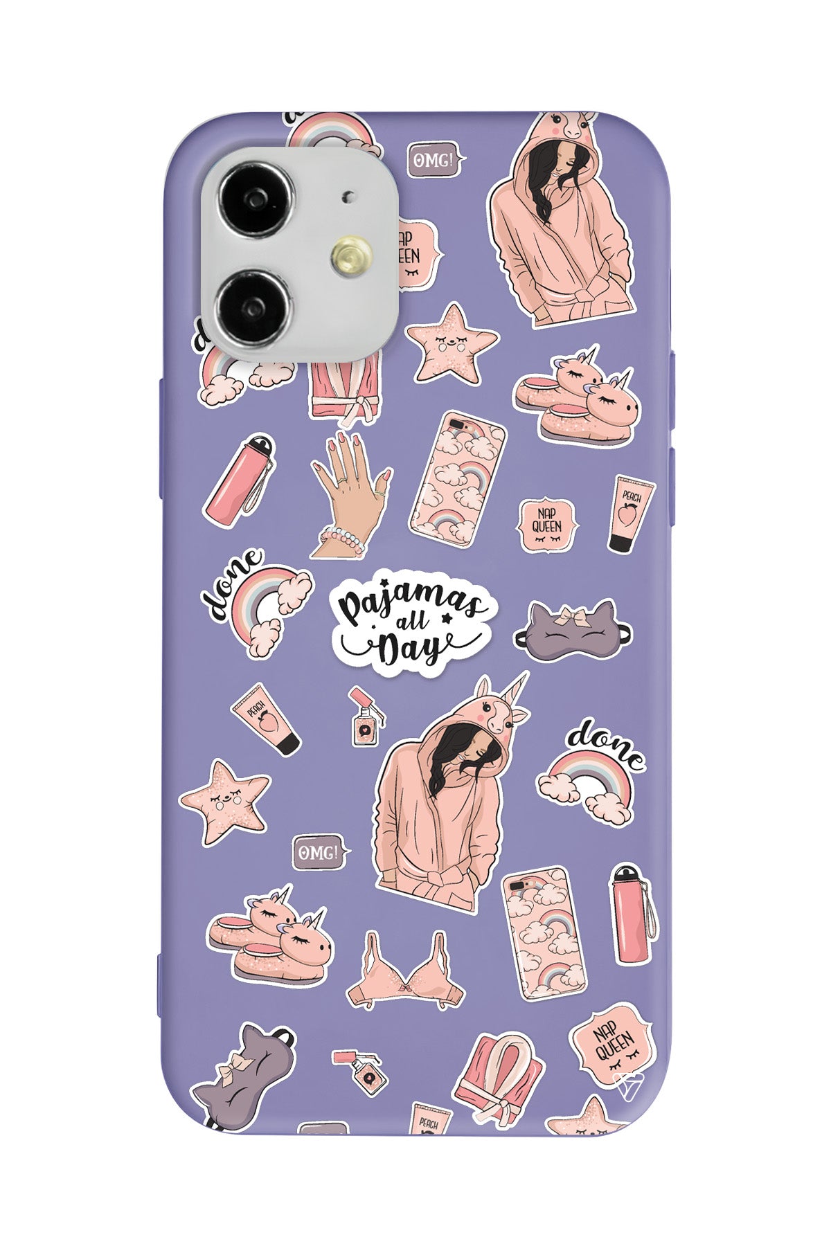 Pajamas All Day Lansman Model İçi Kadife Silikon Telefon Kılıfı