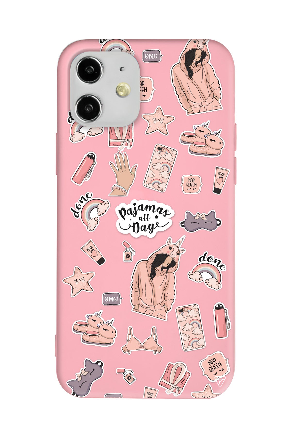 Pajamas All Day Lansman Model İçi Kadife Silikon Telefon Kılıfı