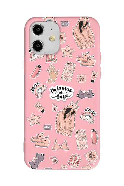 Pajamas All Day Lansman Model İçi Kadife Silikon Telefon Kılıfı