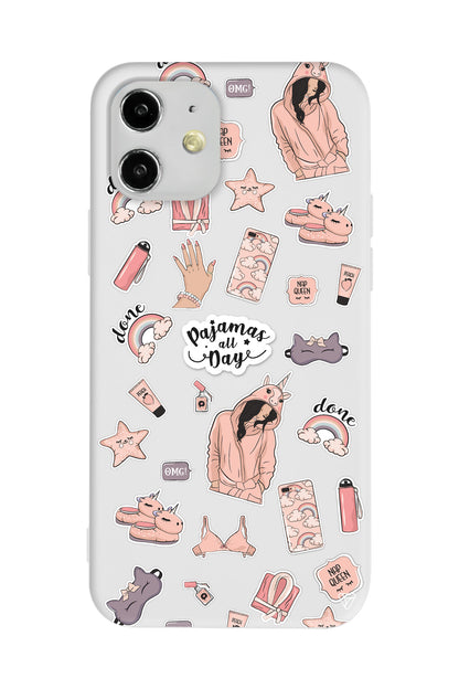 Pajamas All Day Lansman Model İçi Kadife Silikon Telefon Kılıfı