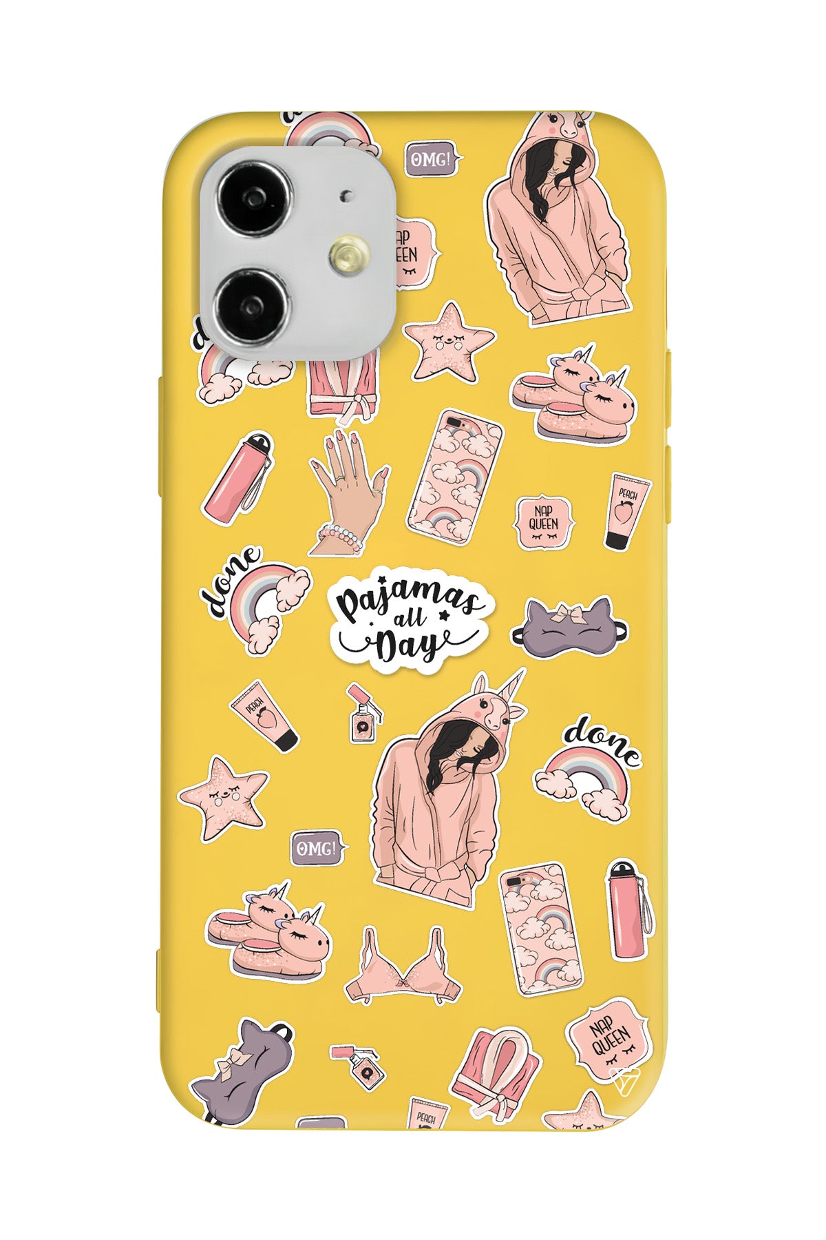 Pajamas All Day Lansman Model İçi Kadife Silikon Telefon Kılıfı