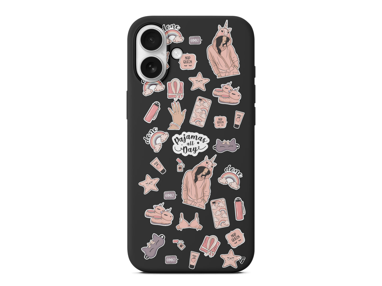 Pajamas All Day Lansman Model İçi Kadife Silikon Telefon Kılıfı – Plus Serisine Özel