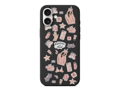 Pajamas All Day Lansman Model İçi Kadife Silikon Telefon Kılıfı