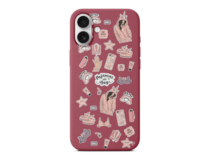 Pajamas All Day Lansman Model İçi Kadife Silikon Telefon Kılıfı